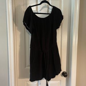 Loft Black Romper with tie waist size large